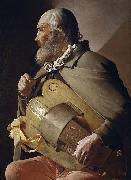 Georges de La Tour Blind Hurdy-Gurdy Player Germany oil painting artist